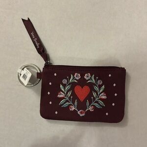 Vera Bradley Zip ID Case- Imperial Hearts Red